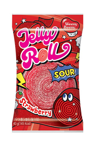 WEENY BEENY Sour Jelly Roll Strawberry 40g (24 pack) -B2