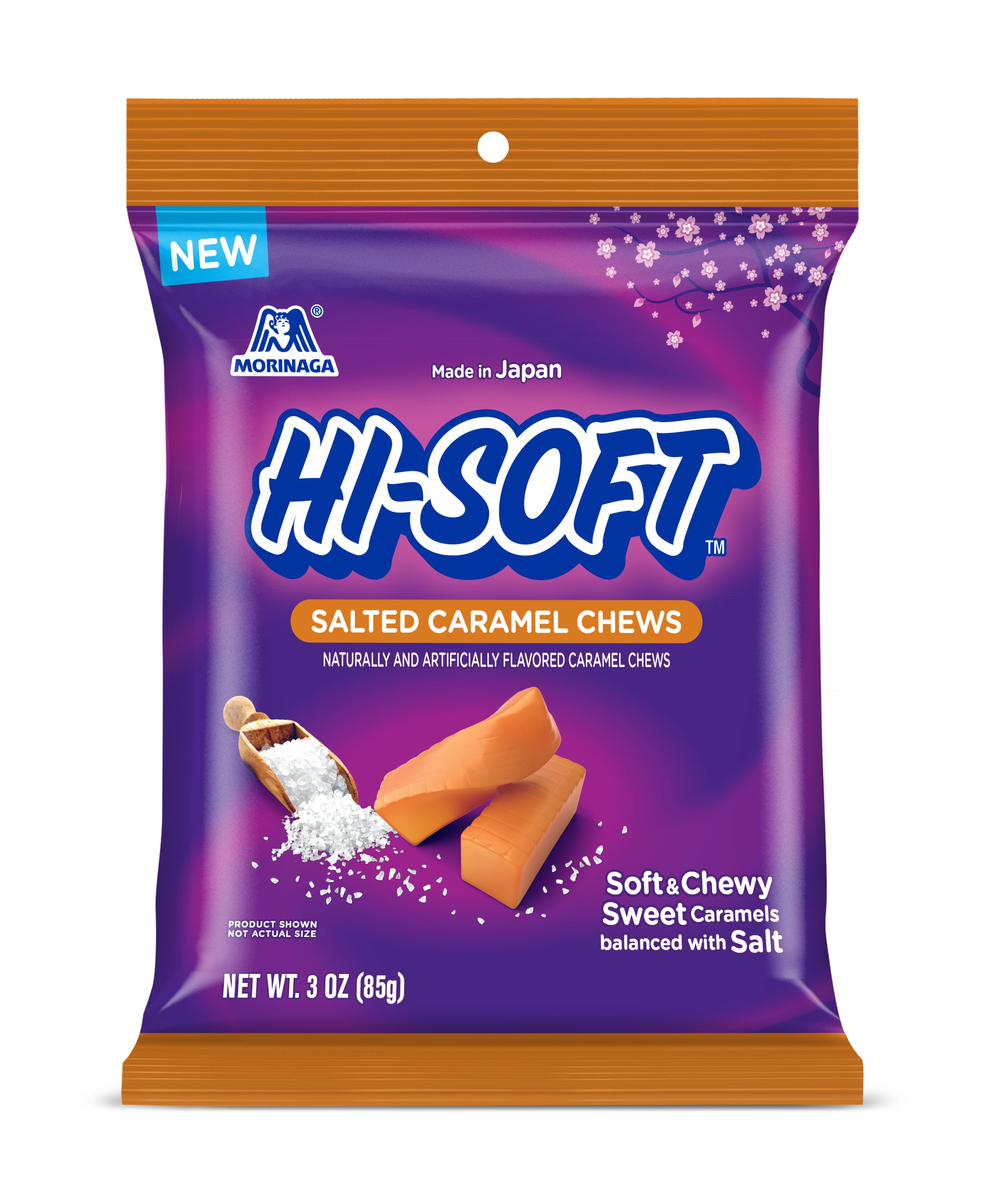 Morinaga Hi-Soft Peg Bag Salted Caramel 85g (6 Pack)* -