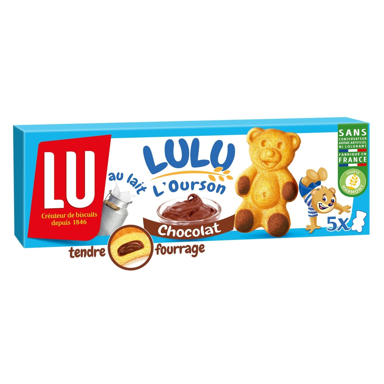 Lu l'Ourson Gâteaux fourrés au chocolat 150g (20 pack) -