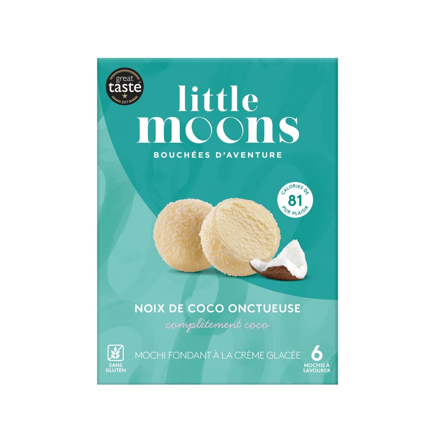FROZEN - LITTLE MOON Ice Cream Coconut Mochis x6 192g (10 pack).