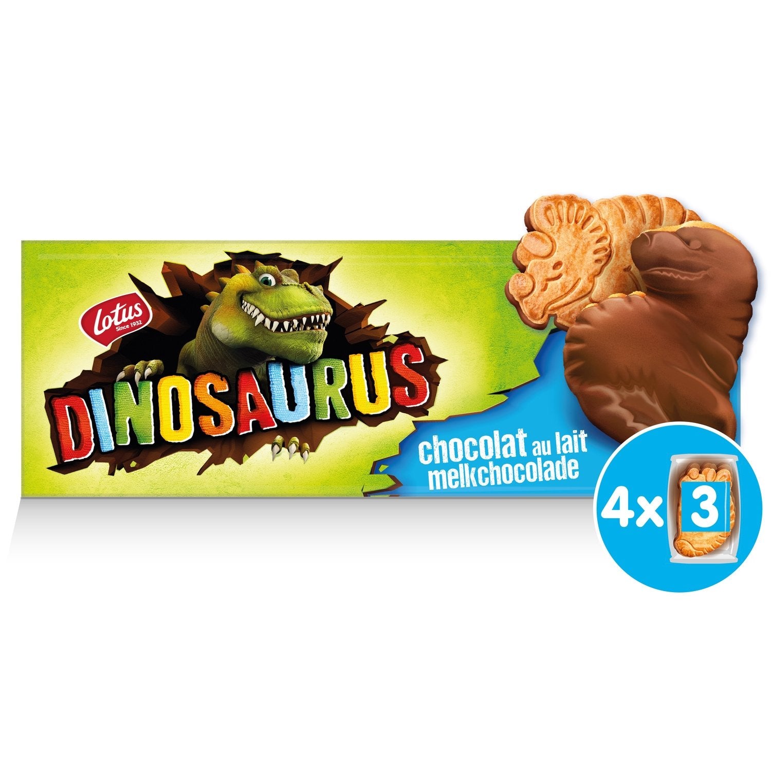 Lotus Dinosaurus au chocolat au lait 225g (12 pack) -