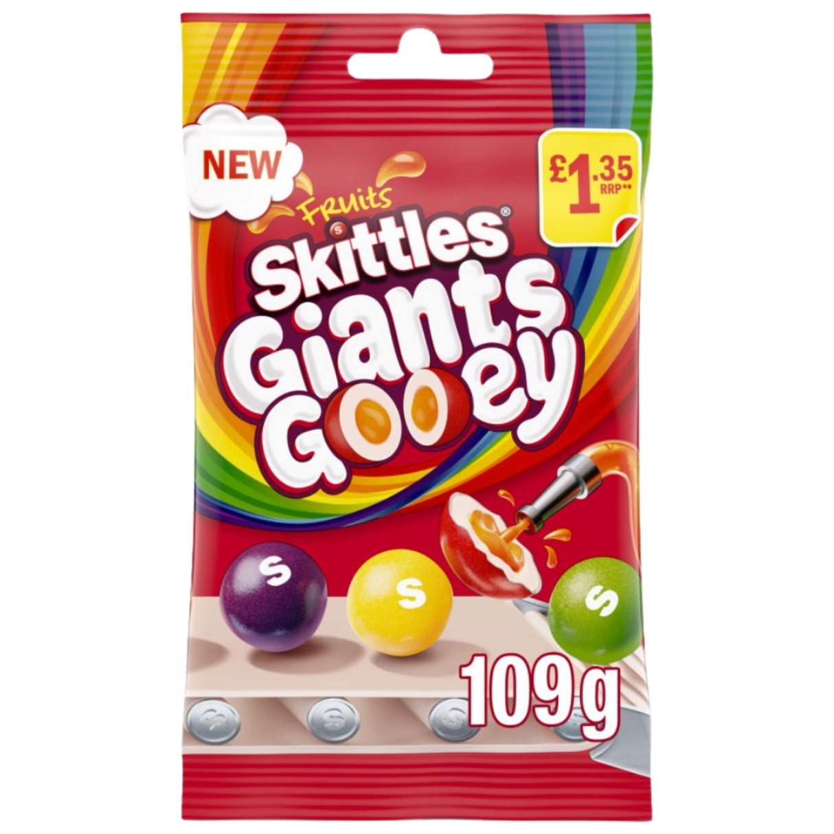 Skittles Giant Gooey UK 109g (14 Pack) - D10