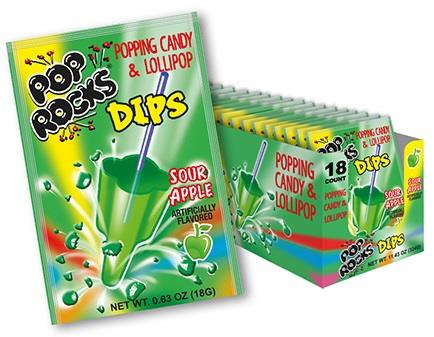 POP ROCKS Dips Sour Apple 18g (18 Pack) - R67