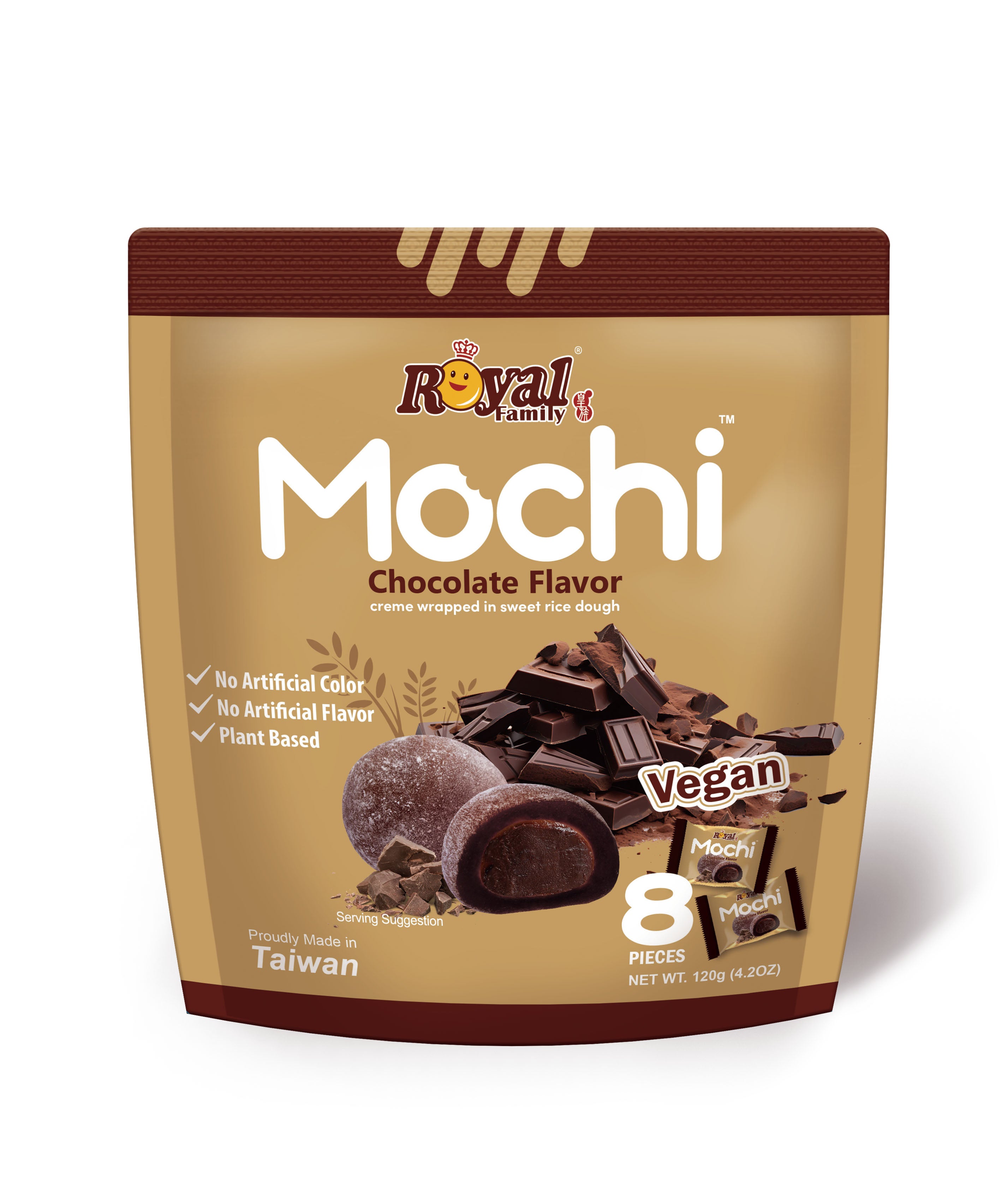 ROYAL FAMILY - Chocolate Flavor Mochi 120g (12 pack) - A2