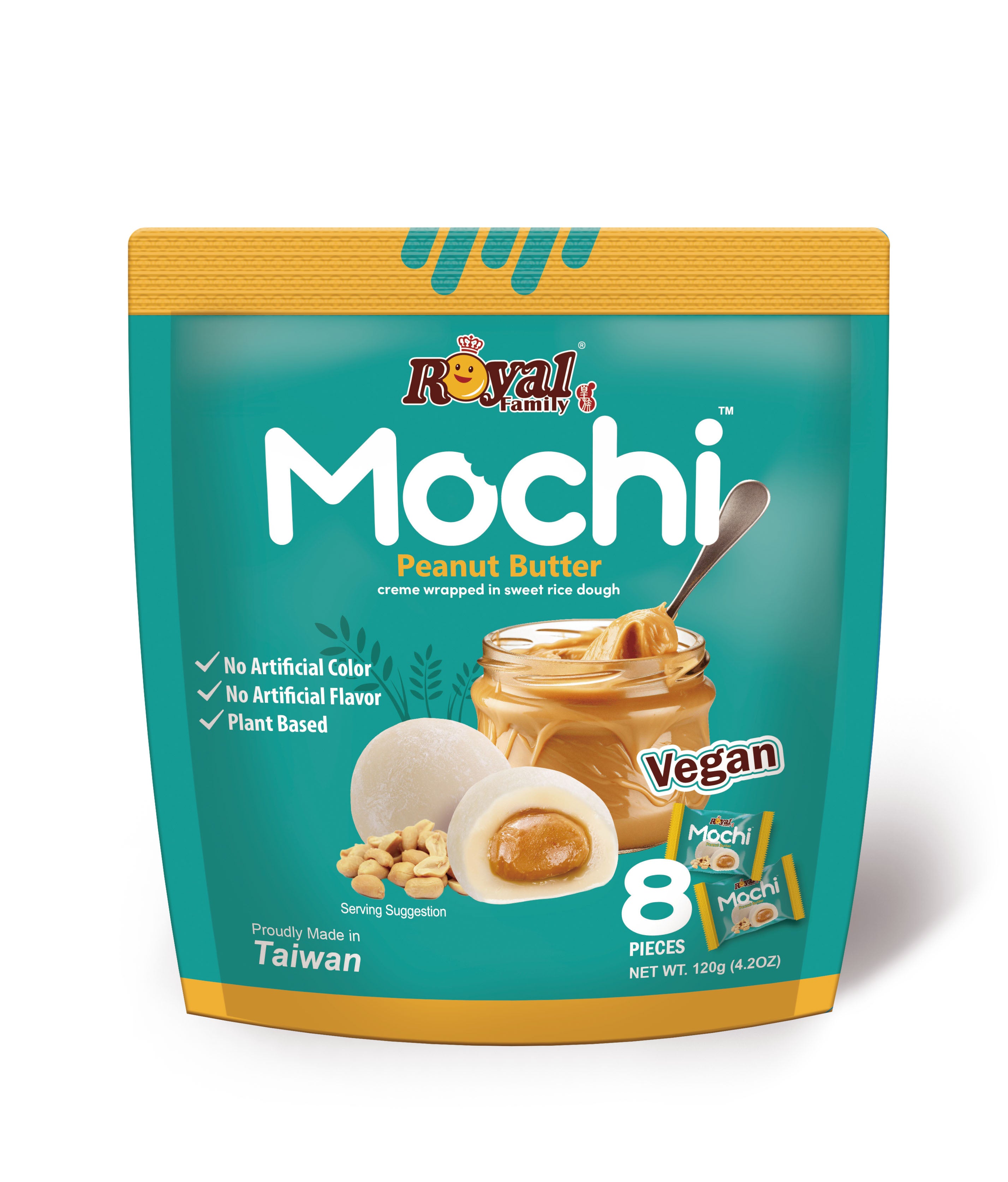 ROYAL FAMILY - Peanut Butter Mochi 120g (12 pack) - A2