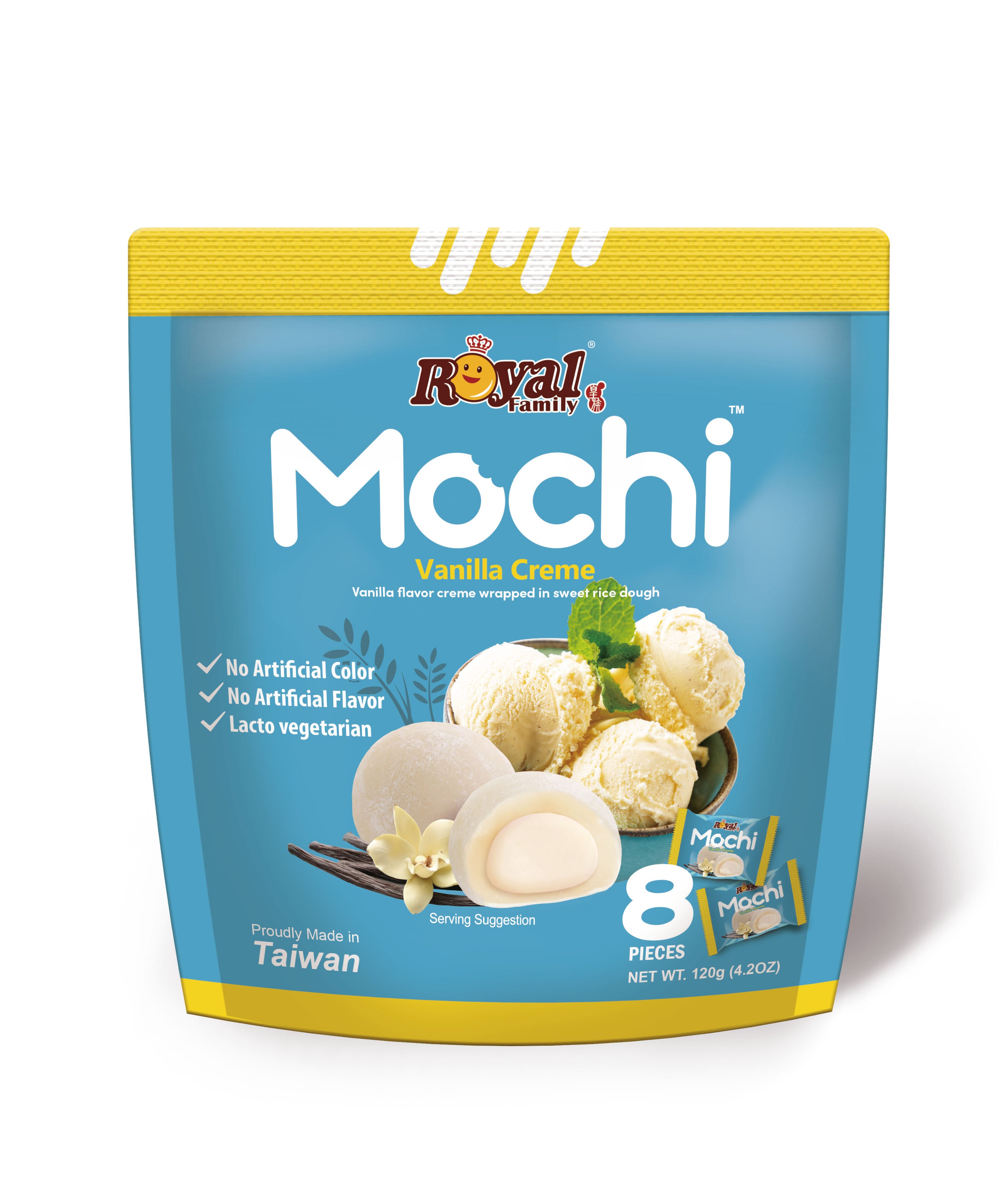 ROYAL FAMILY - Vanilla Creme Mochi 120g (12 pack) - A8
