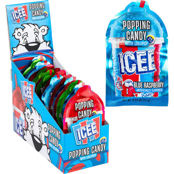 KoKo's Icee Popping Candy W/Lollipop 15g (12 Pack) - R84