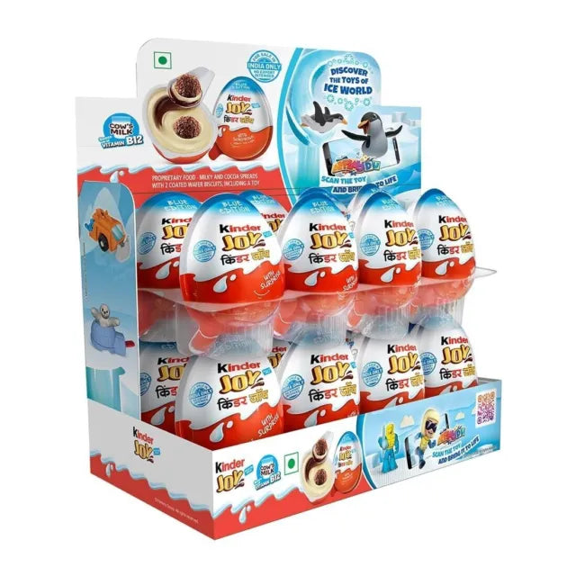 FERRERO -  MASTERCASE  Kinder Joy Chocolate Egg For Kid Boy 20g (8X24 pack)