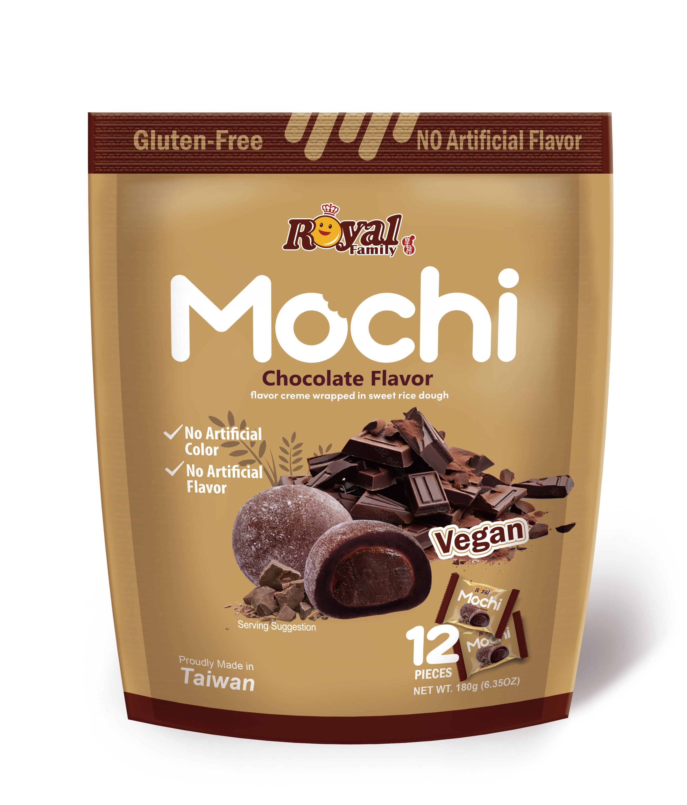 ROYAL FAMILY - Chocolate Flavor Mochi 180g (12 pack) -