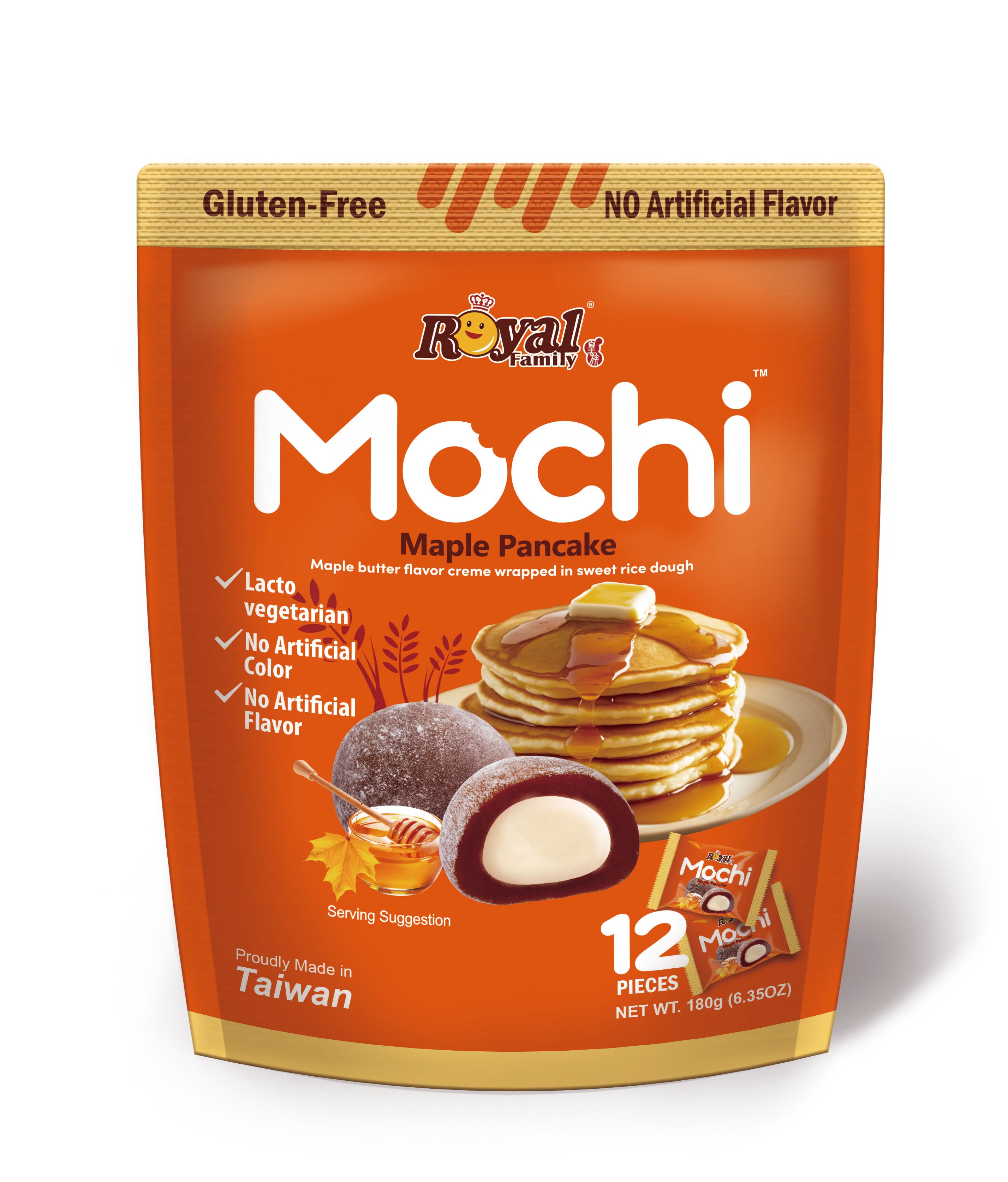 ROYAL FAMILY - Maple Pancake Mochi 180g (12 pack) -M5-M6-M12