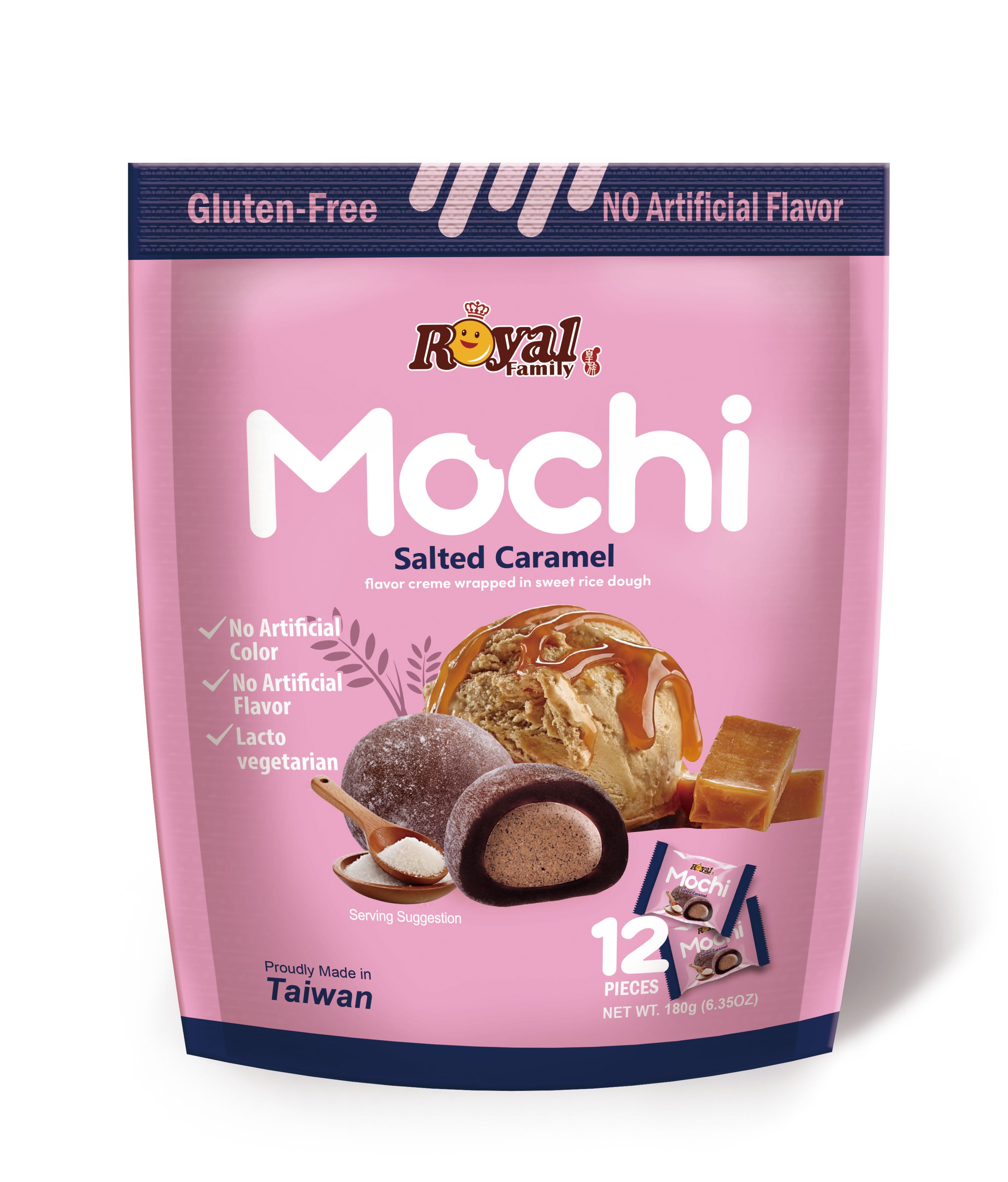 ROYAL FAMILY - Salted Caramel Mochi 180g (12 pack)