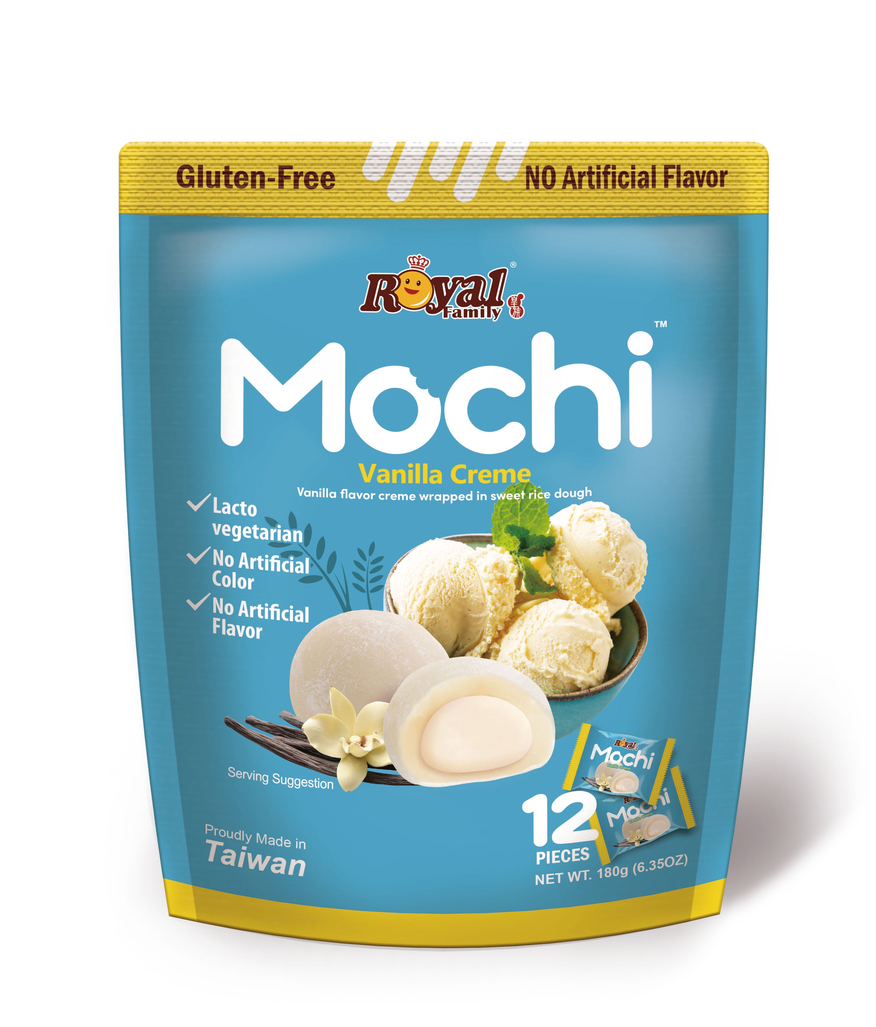 ROYAL FAMILY - Vanilla Creme Mochi 180g (12 pack) - M2-M3