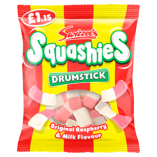 Swizzels Drumstick Squshies Raspberry and Milk 120g (12 pack) - H54