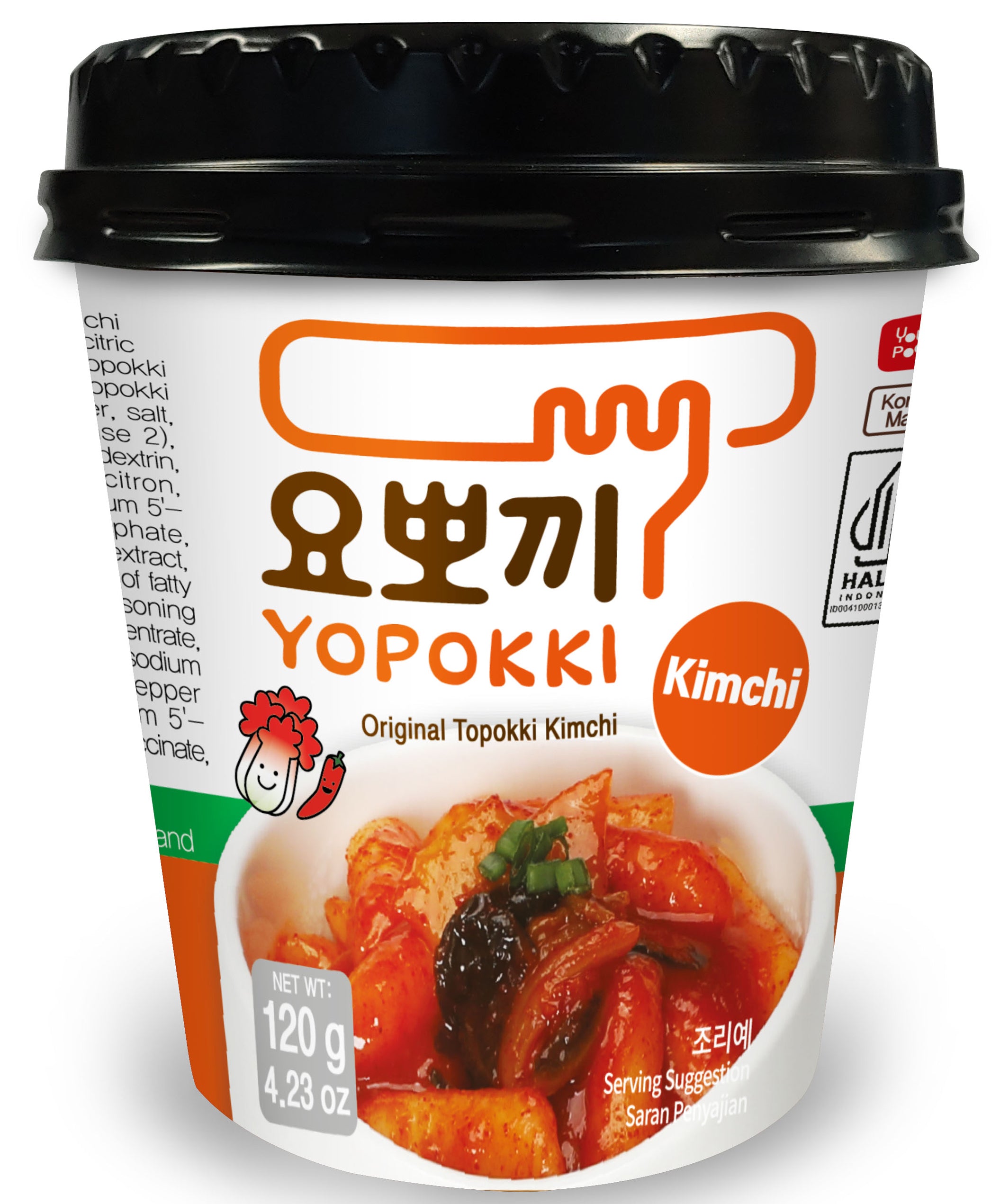 YOUNGPOONG Yopokki Original Kimchi Tteokbokki Cup HALAL 120g (30 Pack) - PL
