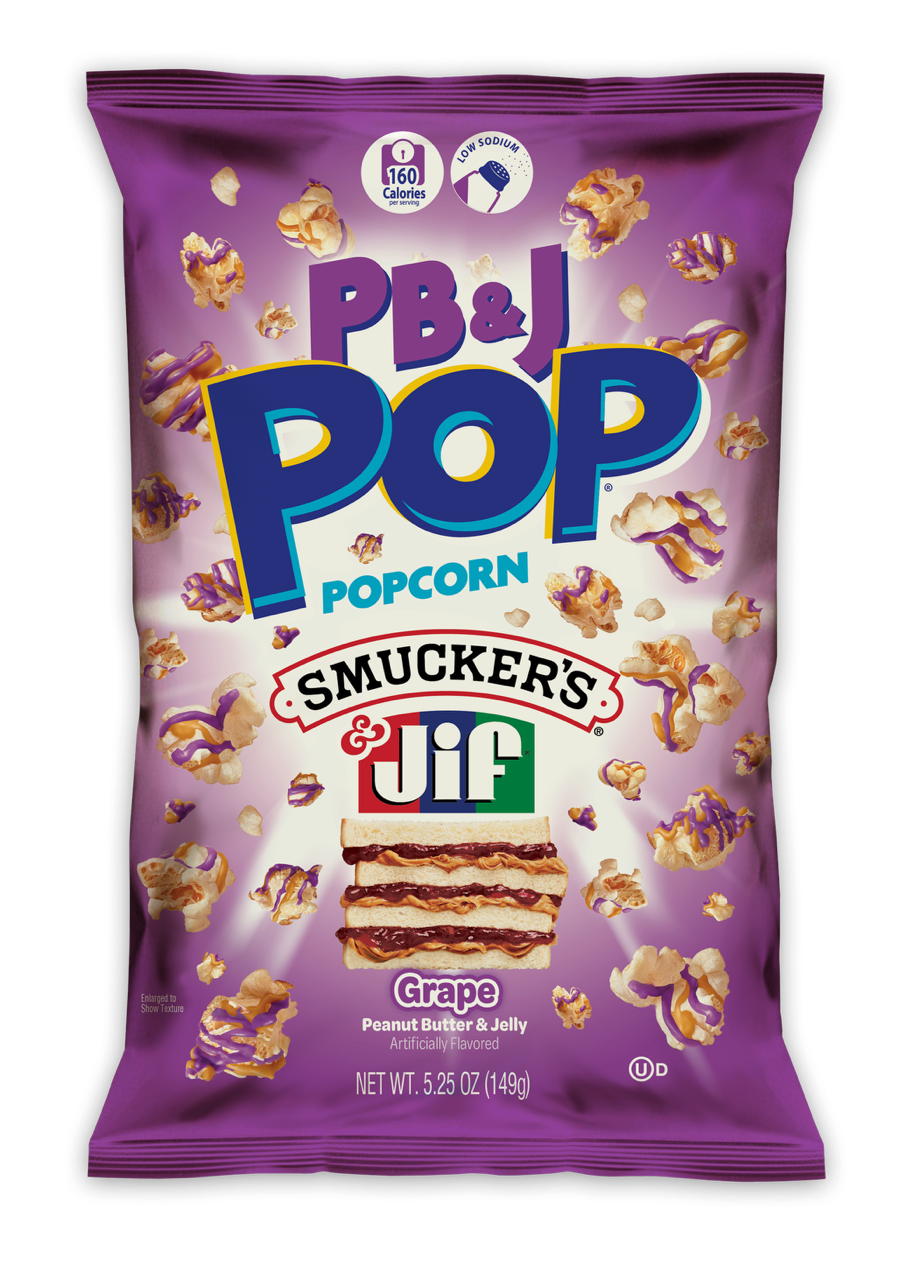 Candy Pop Peanut Butter & Jelly Grape Popcorn 149g (12 pack ) -