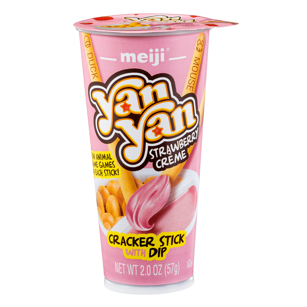 Meiji Yan Yan Strawberry cream Biscuits Snack Cup 50g (10 pack) -
