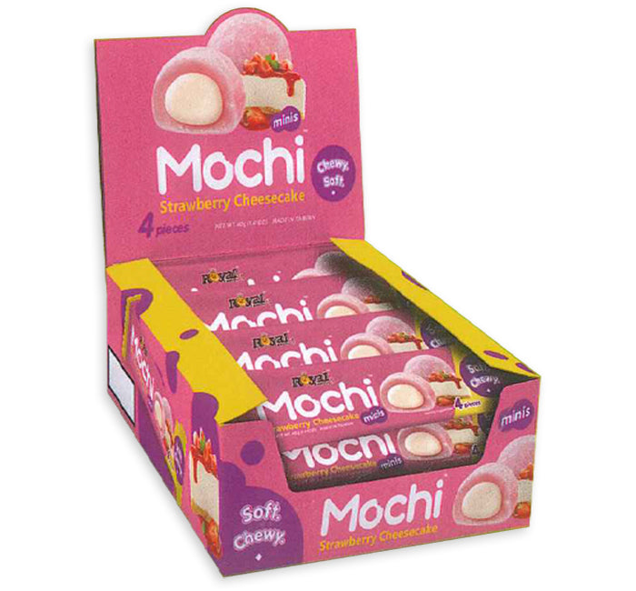 ROYAL FAMILY - Minis Strawberry Cheesecake Mochi Snack pack 40g ( 12 pack)