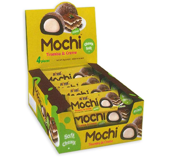 ROYAL FAMILY - Minis Tiramisu & Cream Mochi Snack pack 40g ( 12 pack)