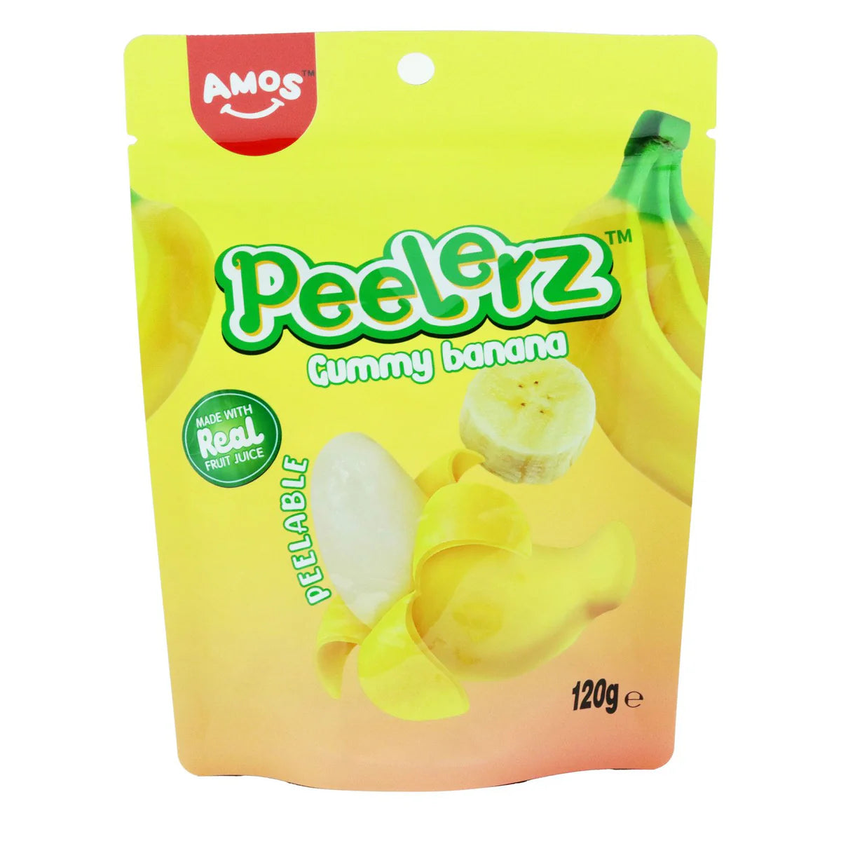 AMOS Peelerz Gummy Banana 120g (12 pack)