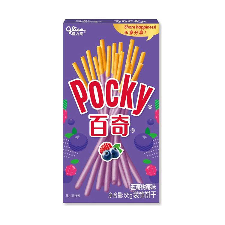 Glico Pocky Blueberry raspberry flavor 55g (36 pack) -W23