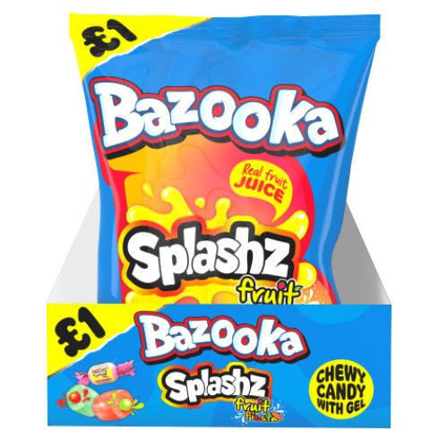 Bazooka Splashz Fruity Fiesta 120g (12 pack) - R58