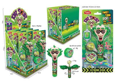 DR SOUR Twist & Turn Pop Single Unit 17g (6 Pack) -R2