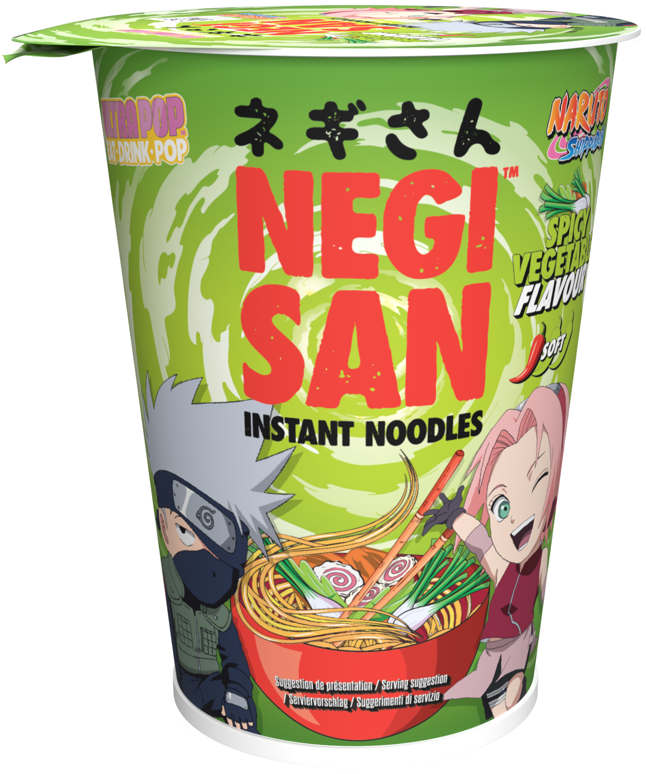 Naruto Kakashi / Sakura Vegetable Instant Noodle Cup 65g (8 pack) -