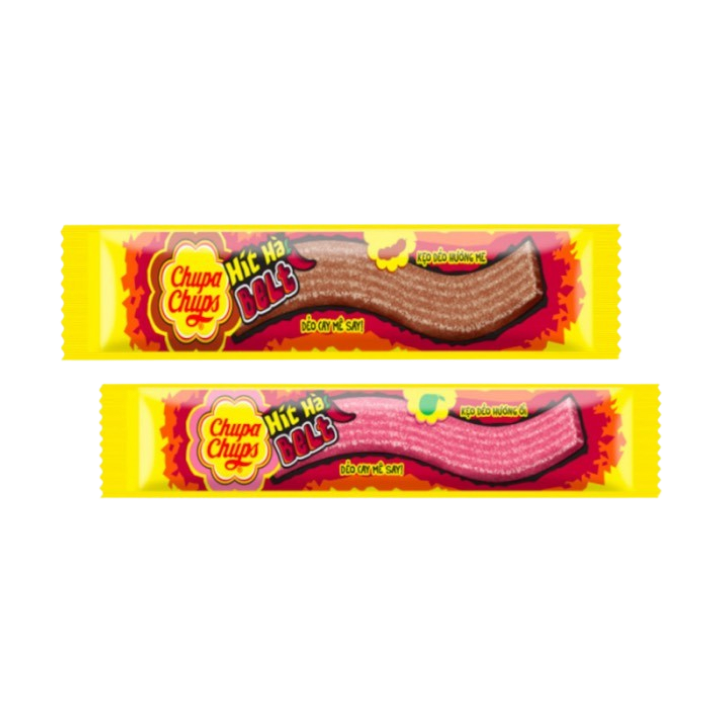 Chupa Chups Sour and Spicy Belt Guava & Tamarid Flavor 336g  (8g x 42 belts) - Vietnam-