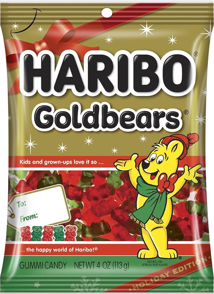 HARIBO Peg Bag  Holiday Edition Goldbears 113g (12 Pack) -