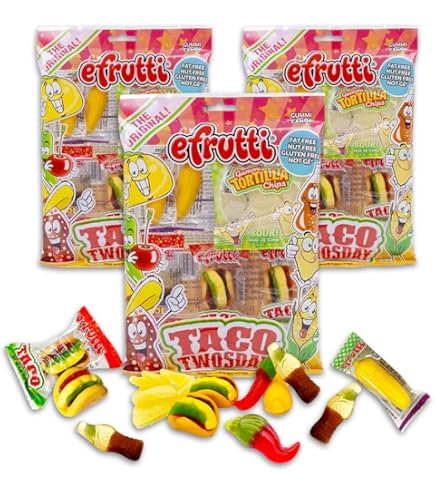 EFRUTTI Gummi Theme Bag Taco Twosday Shelf Tray 77 g (12 Pack) - Z39