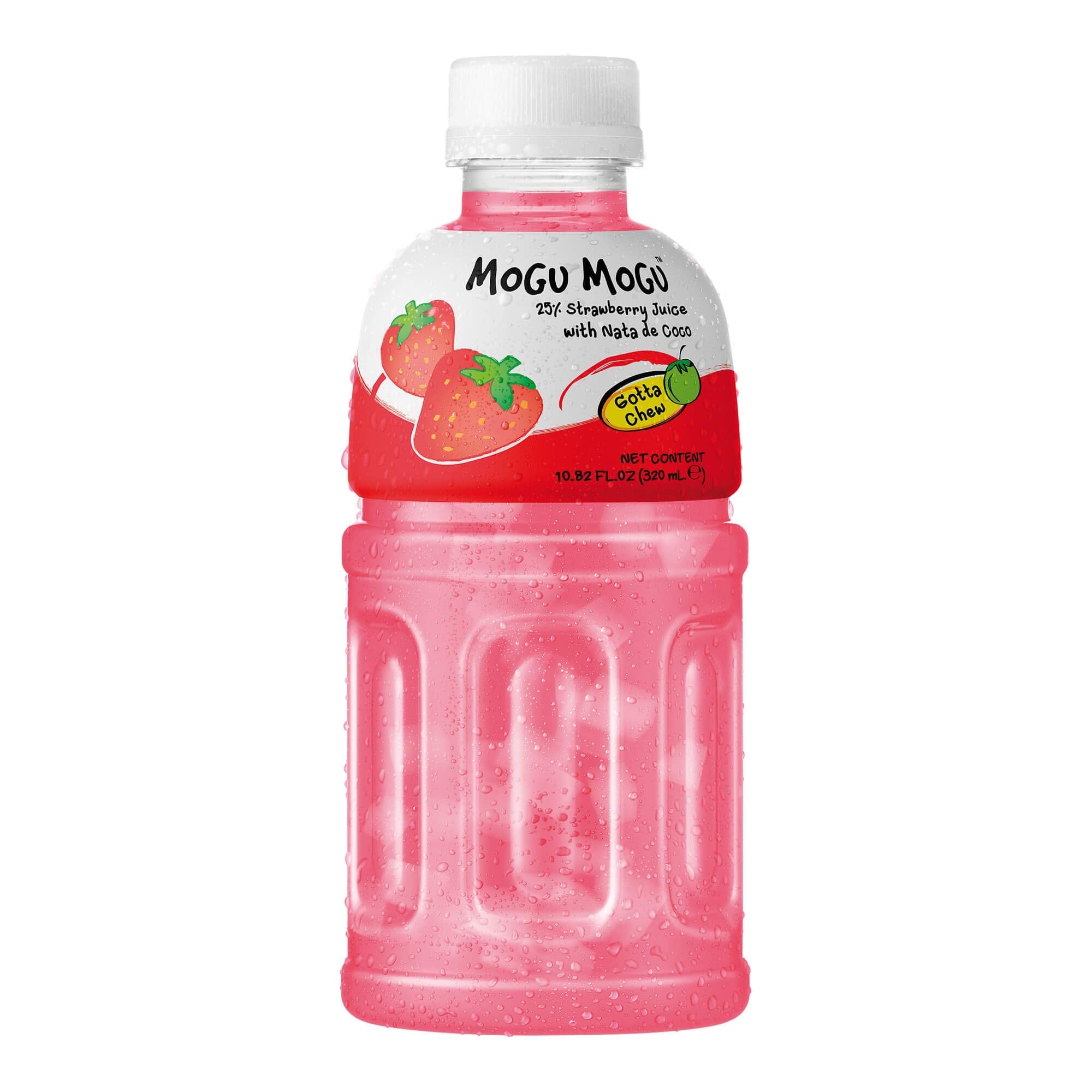 Mogu Mogu Strawberry Flavored Drink 320ml (24 pack)
