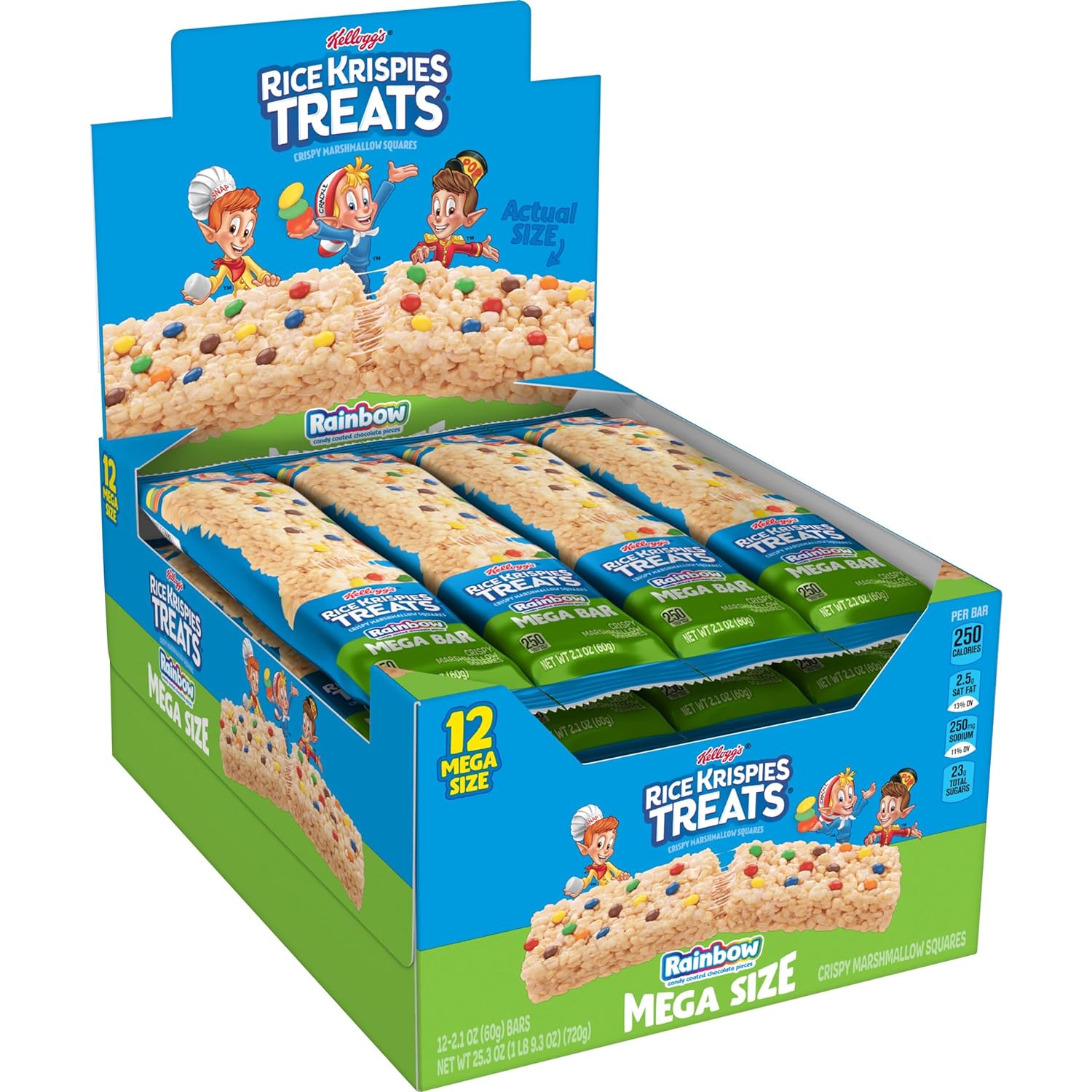 Kellogg's Rice Krispies Treats Rainbow Mega Size- 60g ( 12 pack) - H21