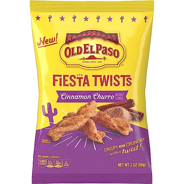 Old El Paso Fiesta Twists Cinnamon Churros 56g (6 Pack) -