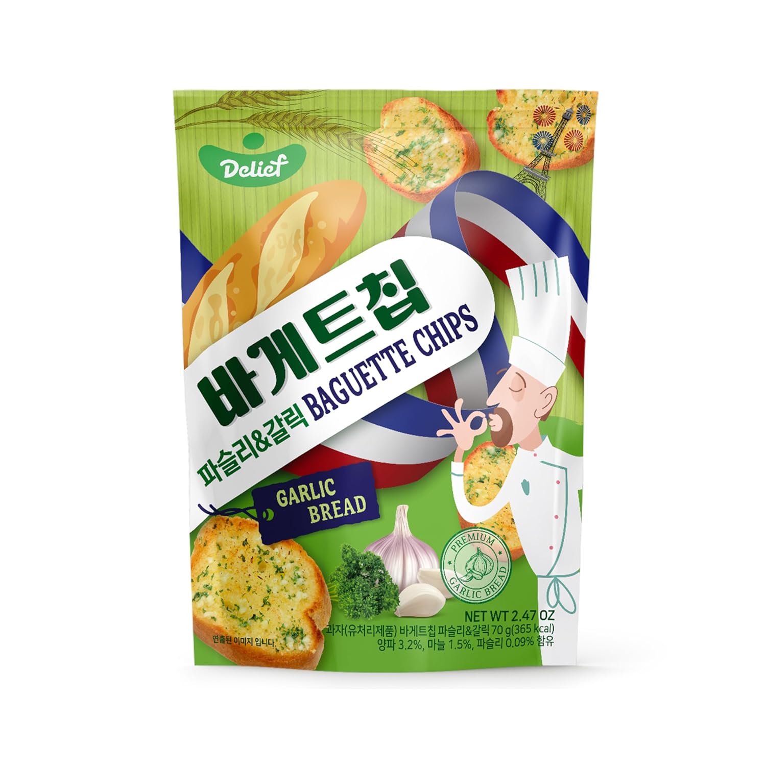 Garlic & Parsley Flavored Baguette Crisps 70g (40pack) -
