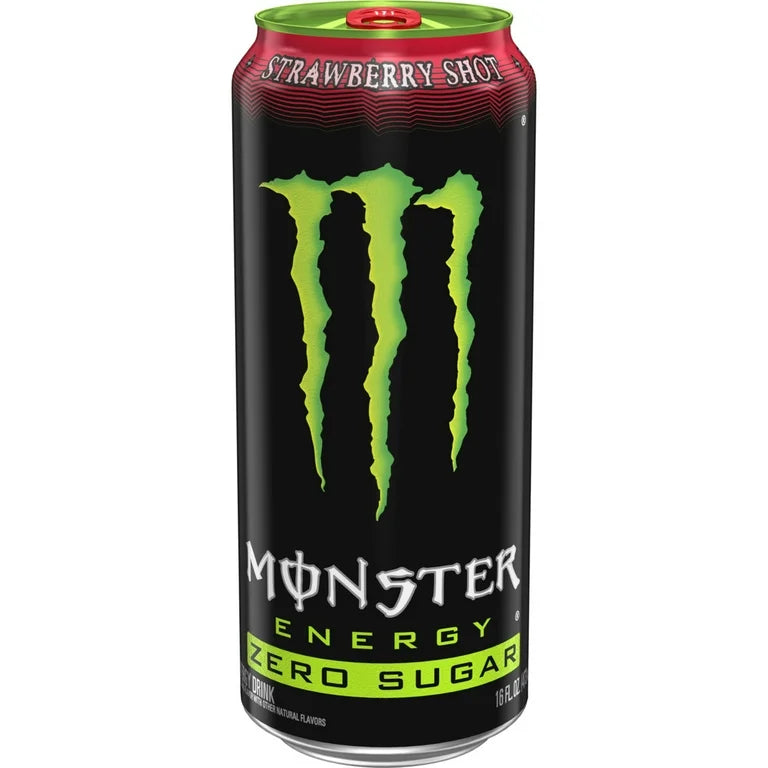MONSTER Strawberry Shot ZERO SUGAR 473ml (24 Pack)