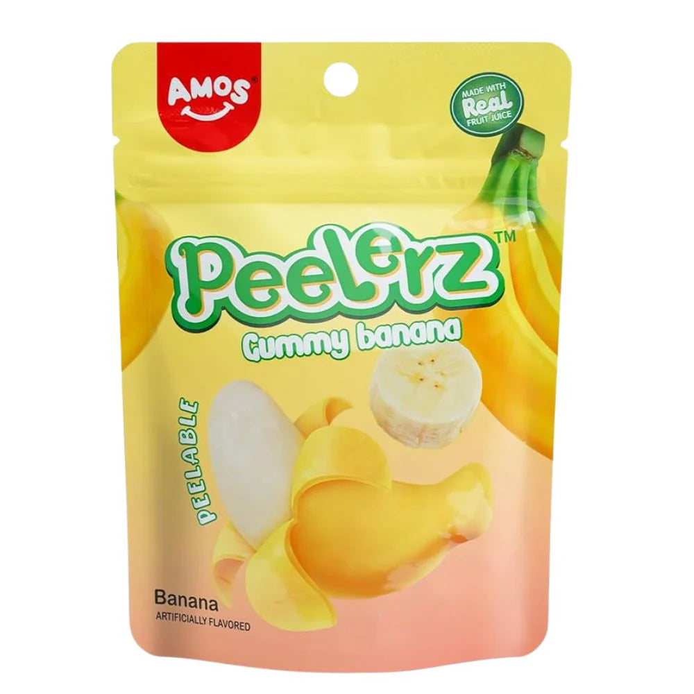 AMOS Peelerz Gummy Banana Halal 65g (24 pack)