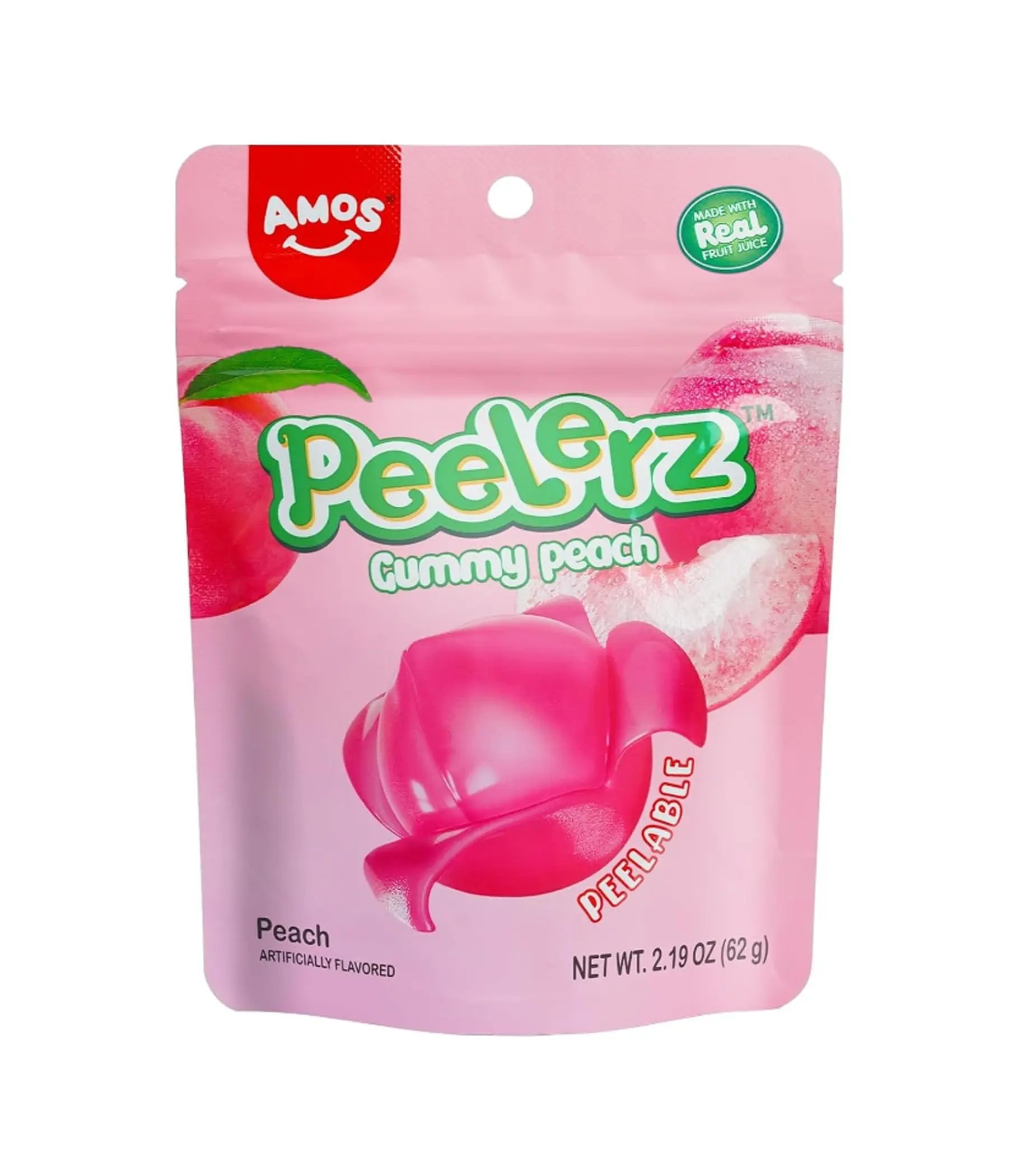 AMOS Peelerz Gummy Peach 65g (24 pack)