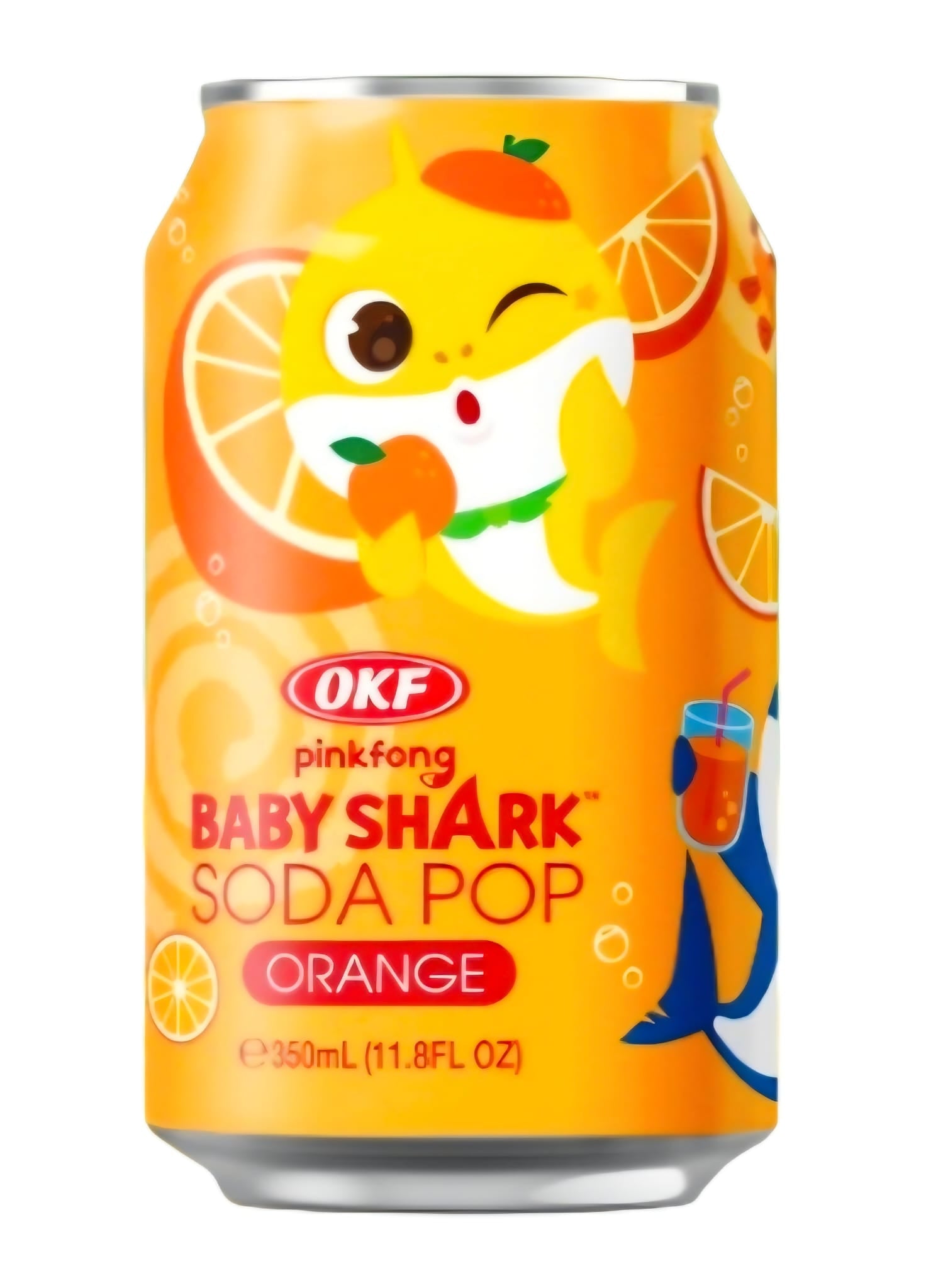 OKF Baby Shark Soda Pop Orange 350ml (24 Pack) - M17