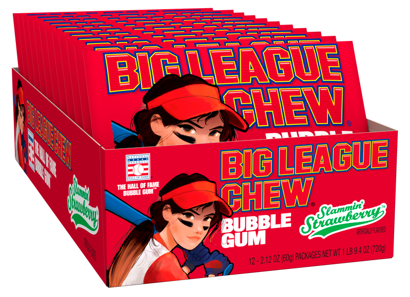 BIG LEAGUE Chew Strawberry 60 g (12 Pack) -R29