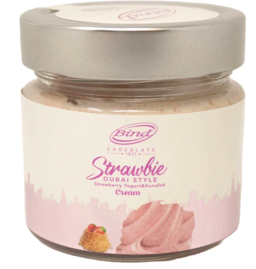 BIND - Strawbie Dubai Style Strawberry Yogurt & Kunafah cream 200g (12 pack)