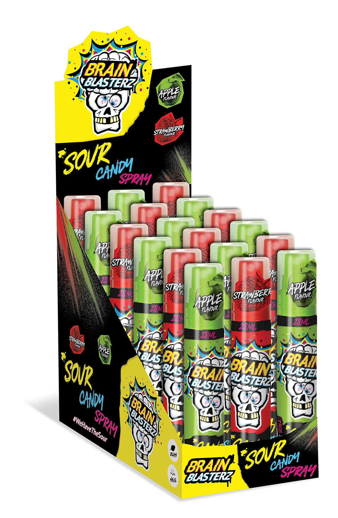 Brain Blasterz Sour Candy Spray 28 mL (18 Pack) -