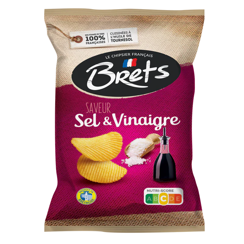 BRET'S Chips Sel et Vinaigre 125g (10 pack) -