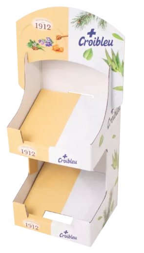CROIBLEU PrΓ©sentoir carton vide pour 4 boites - R54