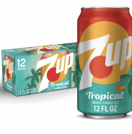 7UP Tropical 355ml (12 pack)