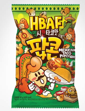 HBAF Mexican Taco Flavor Popcorn 80g (12 pack) - B5