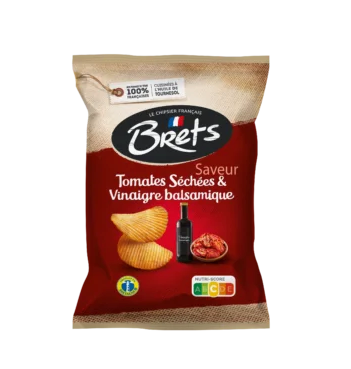 Bret's Chips Tomates Séchées et vinaigre balsamique 125g  (10 pack) -