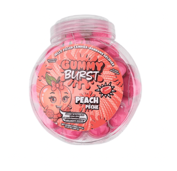 GUMMY BURST Jelly Filled Candies Peach Halal 10g (50 pack) - D1
