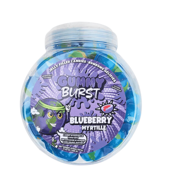 GUMMY BURST Jelly Filled Candies Blueberry Halal 10g (50 pack) - D4