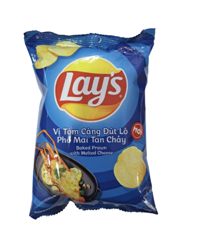 Lay'S Potato Chips Snack 58G Baked prawn with melted cheese(100 pack)