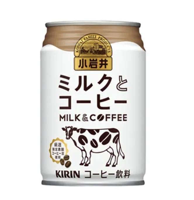 Kirin Koiwai Milk & Coffee Can 280ml (24 Pack)